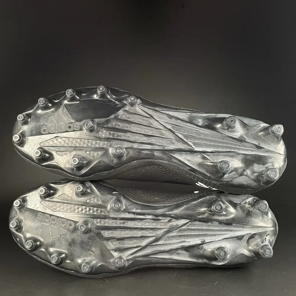 Adidas Nasty Fly 2.0 Mid Men's 13.5 Black White Football Cleats Athletic Sneaker - Picture 3 of 7